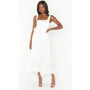 Show Me Your Mumu Small Garden Midi Dress Ivory
